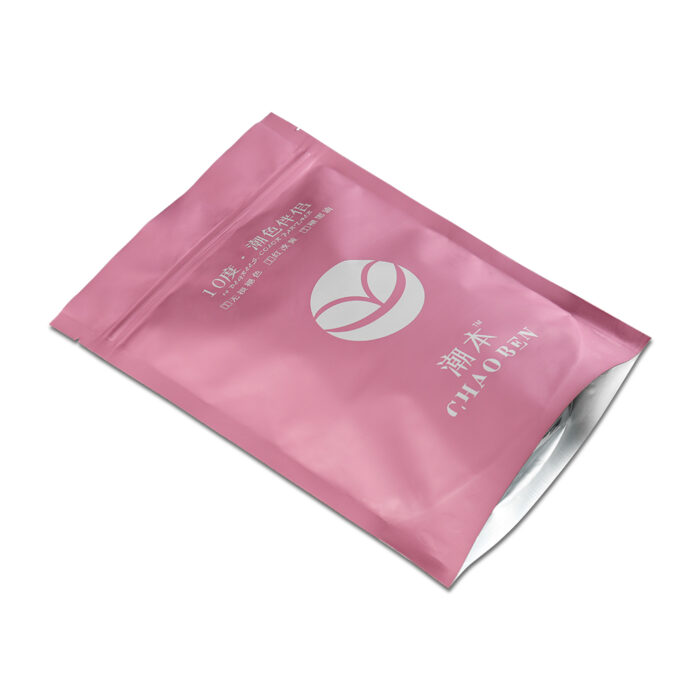 Custom Pink Cosmetic Packing Stand Up Pouch - Image 3