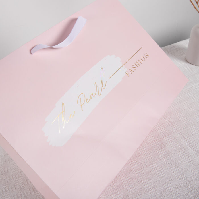 Pink Cardboard Paper Bag - Image 2